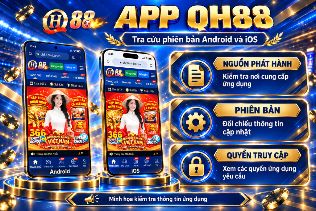 App QH88 – Tra cứu phiên bản Android và iOS