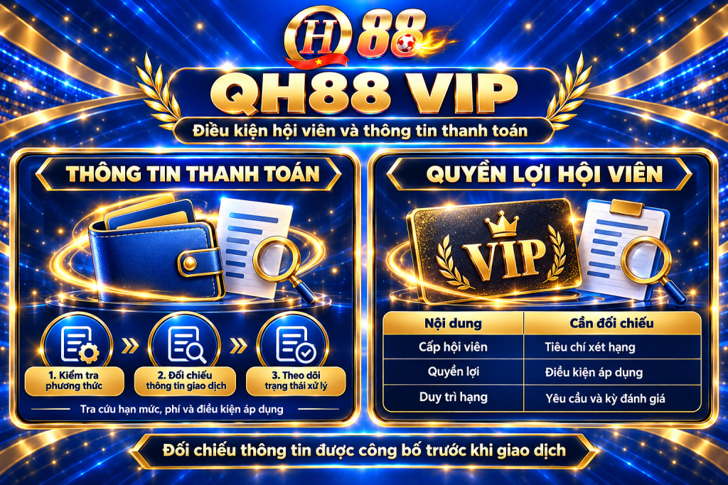 QH88 VIP – Điều kiện hội viên và thông tin thanh toán